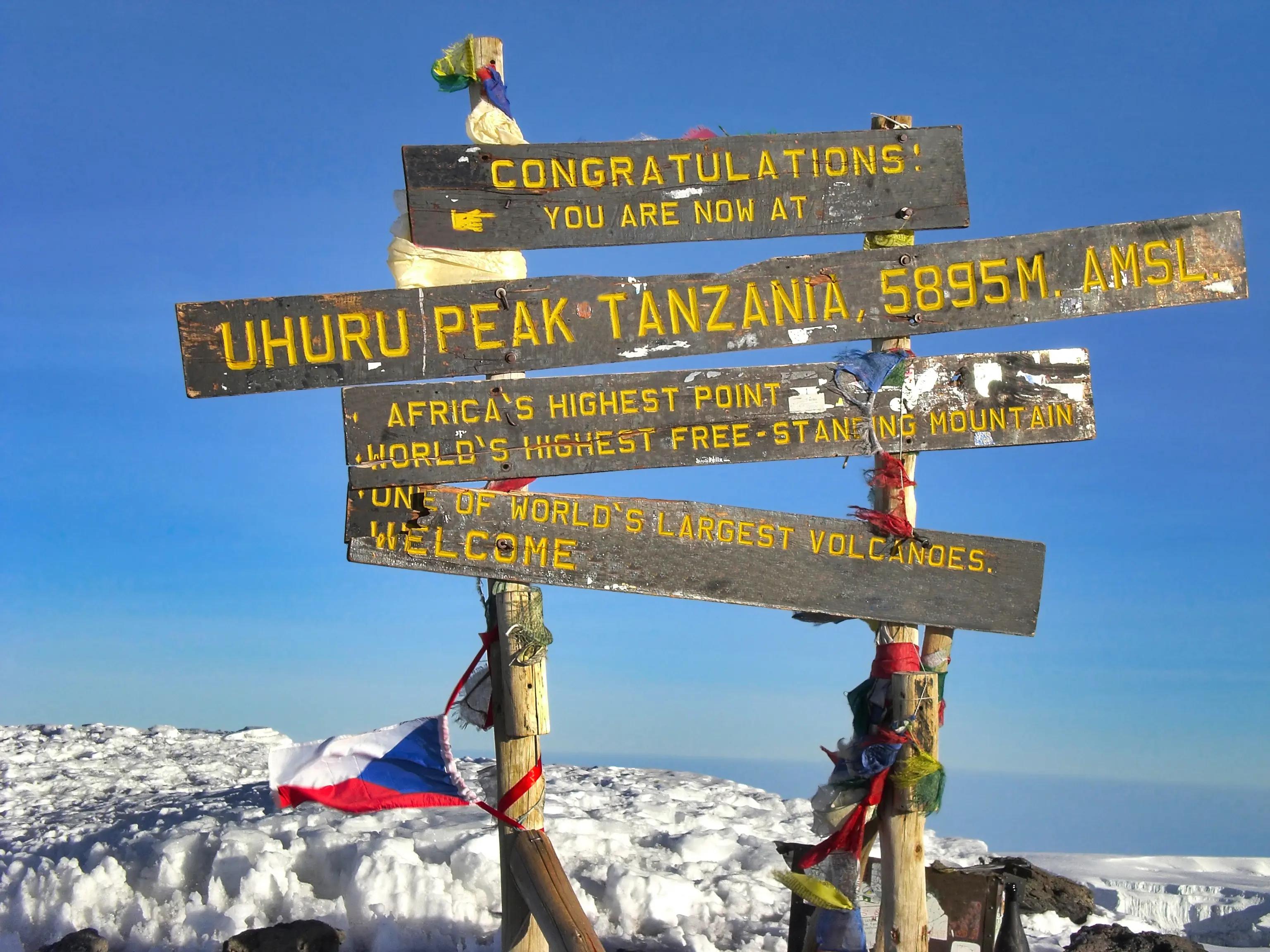 Uhuru Peak Trekking Mount Kilimanjaro Tanzania