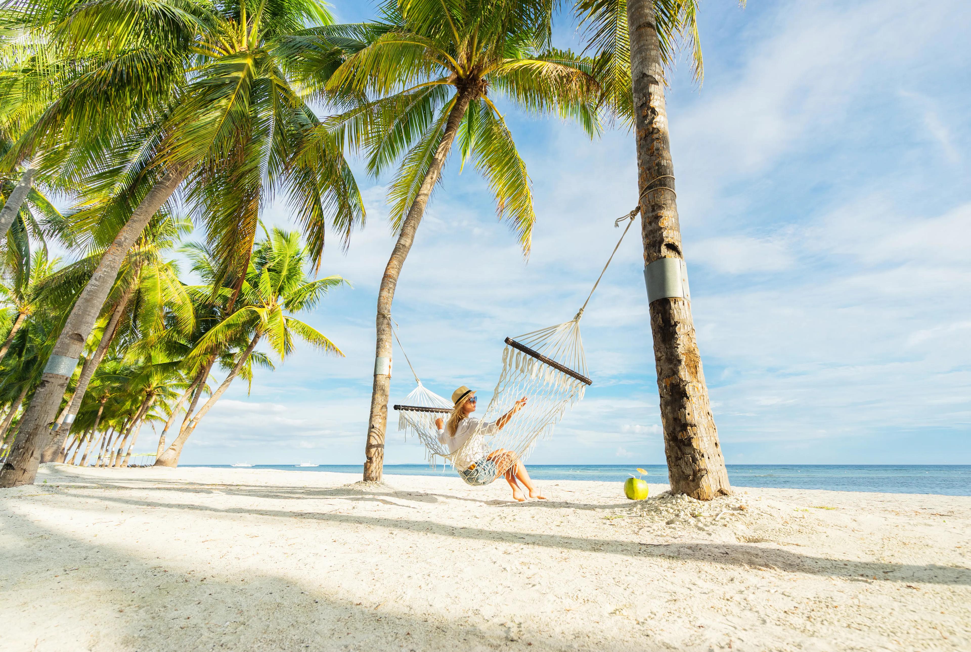 Hængekøje på strand på Zanzibar Tanzania